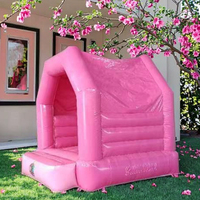 Château gonflable rose YiBei pour enfants, mini château en PVC 3x3m, taille personnalisée, intérieur/extérieur, capacité 300kg, plus de 5 passagers