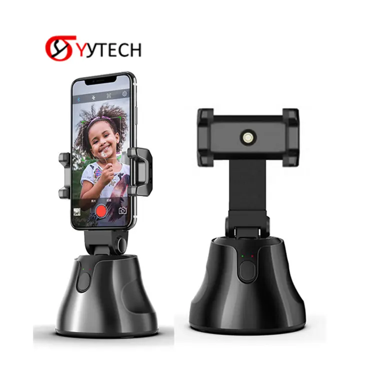 Syytech suporte de celular câmera de rastreamento, câmera com rotação 360 para selfie auto rastreamento cardã apai genie