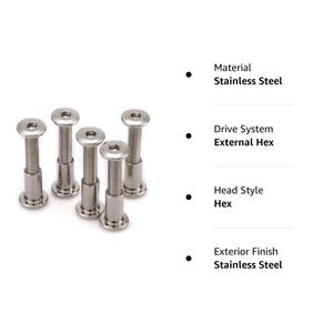 Fabrika özel paslanmaz çelik altıgen başlı soket cıvata ve namlu somun M6 M8 M10 mobilya ortak bağlayıcı cıvata ve kapak somun kiti için - Product Image 6