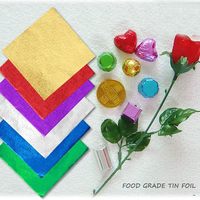 Papel de Aluminio Cuadrado para Envolver Dulces, Papel de Aluminio para Envolver Dulces, Chocolate y Regalos