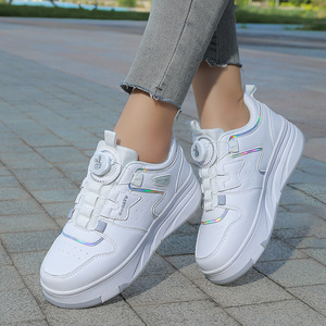 Chaussures à roulettes Gagatu pour enfants avec quatre roues, tige synthétique, semelle extérieure en caoutchouc pour garçons et filles, vêtements de sport - Product Image 4