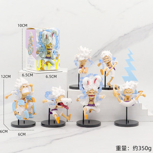 หุ่นแอ็คชั่นการ์ตูนญี่ปุ่น3D 5ชิ้น/เซ็ต10ซม. ลายการ์ตูน Nika luffy unisex - Product Image 6