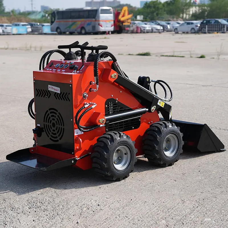 Çin fabrika mini mini skid steer yüksek performanslı paletli mini skid nokta dönüşlü yükleyici kazıcı kol mini skid nokta dönüşlü yükleyici