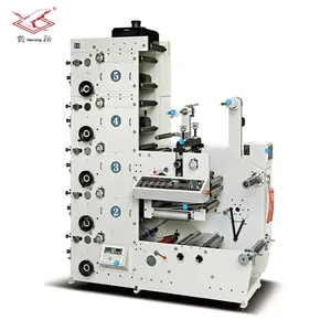 Hexiang, Jingleblue RY320 stack type label printing machine with die cutting and lamination station