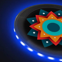 Disque volant lumineux à LED Disque frisbeed rechargeable Étanche pour l'extérieur pour la plage, le camping et les jeux de pelouse.