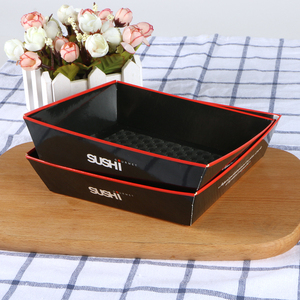 Biodegradable Fast Food Packaging Tray Eco Friendly Kraft Sushi Box <strong>Sandwich</strong> Pastries Container Embossing Window Cake <strong>Meat</strong> - Product Image 1