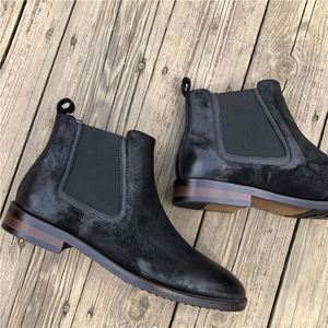 Botas de Tobillo para Hombre, Estilo Británico Retro, de Primavera/Verano, con Cordones, Punta Puntiaguda, Antideslizantes - Product Image 3