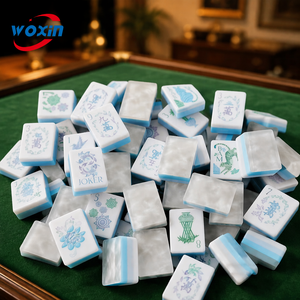 Fichas de Mahjong de Acrílico Grabado de Lujo con Diseño de Leopardo y Carey, 4 Capas, 1.24*0.91*0.63 Pulgadas, 160 Unidades - Product Image 2