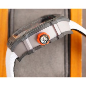 Montre mécanique multifonctionnelle Tonneau en fibre de carbone avec cadran en saphir, bracelet en toile de 24 mm, réserve de marche, étanche 3 ATM, unisexe - Product Image 4