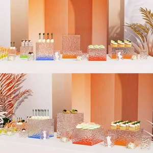 Оптовая продажа, розничная продажа, акриловая подставка для дисплея, Высококачественная цветная акриловая подставка для фуршета для свадебной вечеринки, десерт - Product Image 5