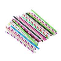 10*240mm Prix compétitif Impression couleur personnalisée Pailles jetables Paille en papier avec longueur de 240mm