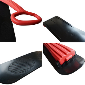 Trineo de esquí para niños, plegable, de plástico, antiarañazos, con asa para esquiar en el césped, equipo deportivo para exteriores, modelo AS33H - Product Image 2