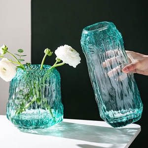 Jarrón <span class=keywords><strong>de</strong></span> Flores <span class=keywords><strong>de</strong></span> Vidrio <span class=keywords><strong>de</strong></span> Superficie Rugosa <span class=keywords><strong>de</strong></span> Estilo <span class=keywords><strong>Mexicano</strong></span> Conciso para Arreglos Florales en el Hogar, Hotel o Bar - Product Image 3
