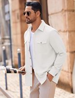 Chemise-veste décontractée pour homme, boutonnée, avec poches, vente en gros, OEM, en vrac