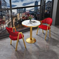 Ensemble table et chaises de négociation de luxe nordique pour petits espaces, design moderne et épuré pour salles à manger, salons de thé, bureaux de vente, bars