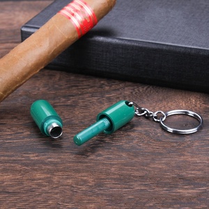 Accessoires cigare Noir Rouge Sharp Lame En Métal Boîtier En Plastique Logo Personnalisé Forets Cigare Punch Portable Zigarren <span class=keywords><strong>Bohrer</strong></span> - Product Image 1