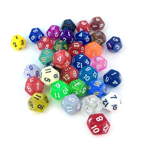 Dado Acrílico Transparente de 12 Caras (Dodecaedro) de Colores Surtidos al por Mayor, Dado D12 Personalizado para Juegos de Entretenimiento - Product Image 3