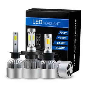 Best Quality H4 LED Car Headlight Conversion Kit S2 With COB Chip 72W 6500K White High Light Auto Lamps Fog Lights 8000LM