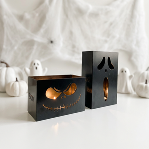 Décorations d'Halloween en gros pour la maison et le jardin, lanternes porte-bougies votives personnalisées avec découpe de visage effrayant - Product Image 6