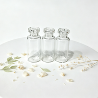 Flacon en verre pharmaceutique transparent ou ambré pour injection, avec bouchon en caoutchouc et étiqueté ZHEJIANG