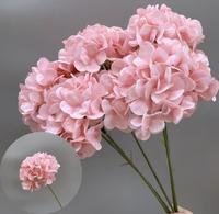 Bunga Hydrangea Merah Sutra Buatan Tangan untuk Dekorasi Pernikahan dan Taman