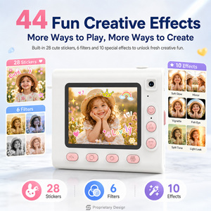Nouvel <span class=keywords><strong>appareil</strong></span> <span class=keywords><strong>photo</strong></span> numérique instantané pour enfants, impression selfie, double objectif, enregistreur vidéo 1080P, écran IPS 2,8 pouces, jouets pour enfants - Product Image 4
