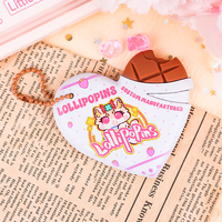 Porte-clés LED personnalisé avec logo du fabricant, 2D, 3D, mignon, promotionnel, étanche, forme carrée, style créatif, design chocolat, PVC