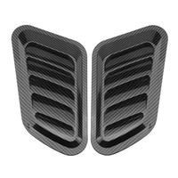 Couvre-aération de capot en ABS fibre de carbone avec bandes noires 33 cm – Accessoire extérieur universel pour voiture, installation facile avec ruban 3M