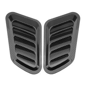 Couvre-aération de capot en fibre de carbone noir avec bandes en fibre de carbone 33 cm pour le style extérieur de la voiture avec installation par ruban adhésif 3M - Product Image 4