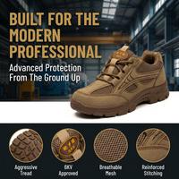 Chaussures de sécurité pour hommes en cuir suédé respirant avec semelle intermédiaire en acier anti-perforation et embout en acier, personnalisables en usine