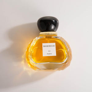 Botella de Perfume de Vidrio Transparente Redonda de 50 ml, Estilo <span class=keywords><strong>Vintage</strong></span> de Guangdong, con Tapa Única para Mujer - Product Image 2