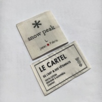 Étiquettes Tissées Personnalisées en Coton, Logo sur Mesure, pour Vêtements et Textiles, à Repasser sur l'Encolure, Fabricant