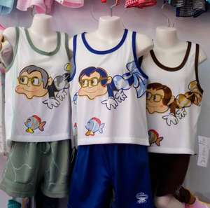 Ropa de Bebé para Niños, Nueva Colección de Verano, Estampada, Tallas Variadas, Kits de Poliéster, Paquetes Económicos, Entrega Inmediata - Product Image 2