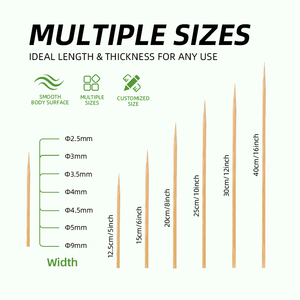 Биоразлагаемые Натуральные Бамбуковые фруктовые барбекю шампуры для барбекю, экологически чистые деревянные шашлыки, шашлык, эффективный инструмент - Product Image 6