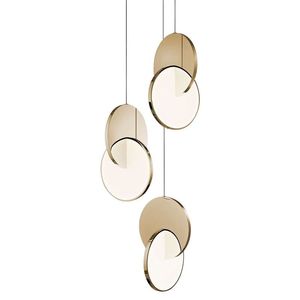<span class=keywords><strong>Lampes</strong></span> suspendues LED à double anneau colorées <span class=keywords><strong>de</strong></span> style minimaliste nordique pour cuisine, <span class=keywords><strong>magasin</strong></span>, salle à manger, café, bar, luminaire suspendu pour la maison - Product Image 5