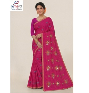 Ajmera Printed Cotton <b>Saree</b> Soft Comfortable Traditional Ethnic for Women Casual Office Party Wear Quick Dry All Seasons - Product Image 2