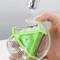 Hot Sale 3-In-1 Roestvrijstalen Roterende Groente & Fruitschiller Multifunctioneel Magisch Trio Met Drievoudige Bladen