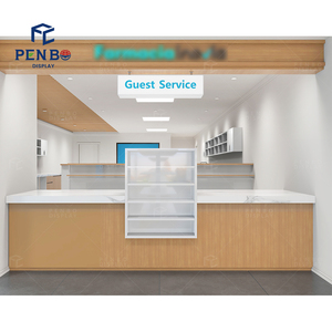 Cao Cấp Cửa hàng bán lẻ Kính LED dispentary đồ nội thất Rack hiển thị hiển thị trường hợp dược phẩm cửa hàng thiết kế nội thất - Product Image 3