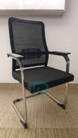 Foshan nouvelle chaise de bureau à cadre en acier sans roue tissu de maille traîneau stationnaire pour réunion réception visiteur invités événements en attente