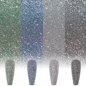 Diamant réfléchissant poussière paillettes brillant sucre ongles poudre Pigment fournitures pour Nail Art Gel vernis artisanat fête - Product Image 2