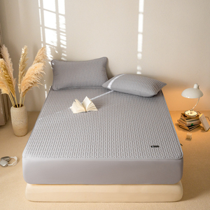 Nouvelle protection <span class=keywords><strong>de</strong></span> matelas imperméable en coton brut <span class=keywords><strong>de</strong></span> classe A, surmatelas matelassé antibactérien en soja - Product Image 1