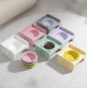Comedero Elevado para Mascotas al por Mayor con Tazón de Cerámica, Soporte Antiderrames para Comida de Perros y Gatos, Logotipo Personalizado Disponible - Product Image 1