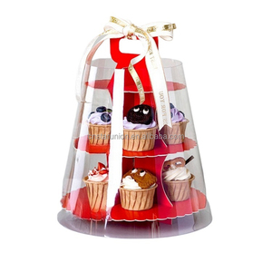 Pemegang <span class=keywords><strong>Display</strong></span> Cupcake kertas Multi lapisan, dudukan kotak kemasan manis meja makanan penutup rak portabel Hotel sore rak teh makanan ringan - Product Image 3