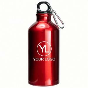 Branded Reusable Lightweight 500ml BPA-Free Aluminum Sporty Travel Camping Water Bottle with <b>Twist</b> Cap and Buckle - Product Image 1