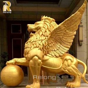 Decoratieve Outdoor Messing Sculptuur Leeuw Bronzen Standbeeld Voogd - Product Image 6