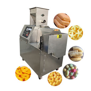 Línea de procesamiento extruido chips maíz grano inflado hojaldre máquina de pastel de arroz bocadillos inflados extrusora - Product Image 1