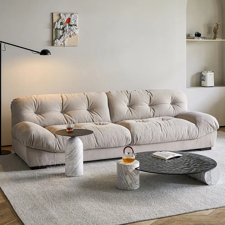 Nuovo Design in stile italiano casa mobili soggiorno divano in pelle made in china