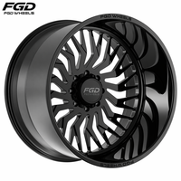 Jantes OEM FGD noires à déport profond en alliage d'aluminium forgé pour pick-up, personnalisées ET PCD 6061 T6, vente en gros, garantie 5 ans