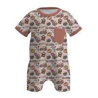 Ensemble de vêtements pour bébés filles en soie de lait à imprimé animal, style occidental, manches courtes, deux pièces, vente en gros