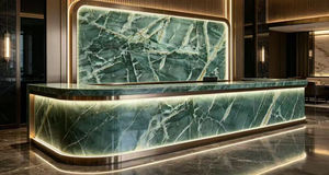 Encimeras de Cuarzo Da Vinci Ecológicas de Lujo, Color Verde Esmeralda Botánica Natural de Brasil, para Cocina, Comedor y Baño - Product Image 6